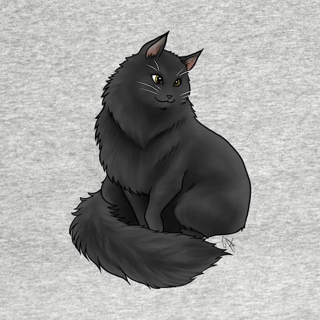 Cat - Siberian Cat - Black by Jen's Dogs Custom Gifts and Designs